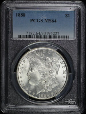 Obverse of this 1888 Morgan Dollar PCGS MS-64