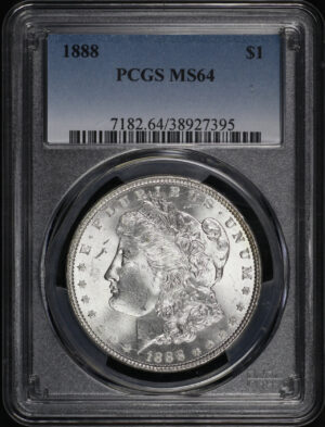 Obverse of this 1888 Morgan Dollar PCGS MS-64