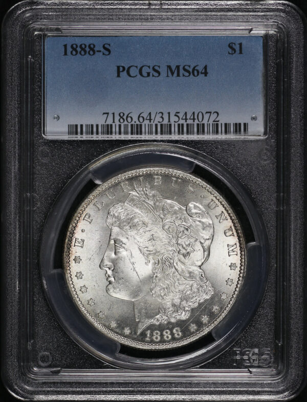 Obverse of this 1888-S Morgan Dollar PCGS MS-64