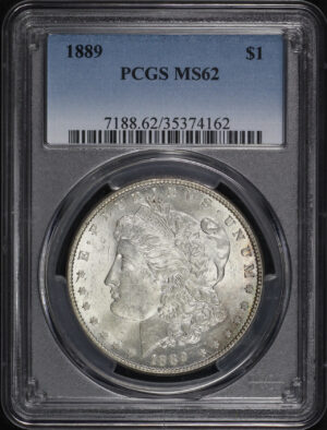 Obverse of this 1889 Morgan Dollar PCGS MS-62