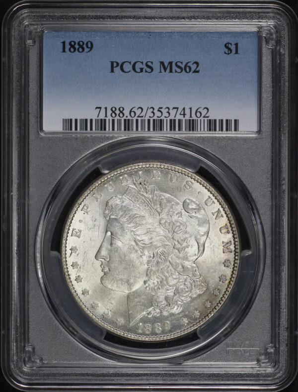 Obverse of this 1889 Morgan Dollar PCGS MS-62