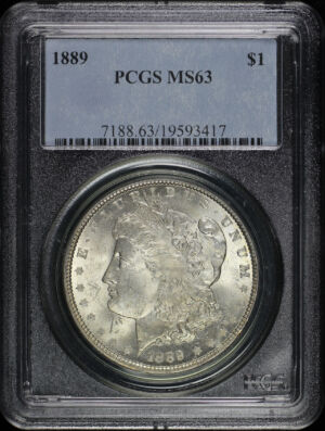 Obverse of this 1889 Morgan Dollar PCGS MS-63