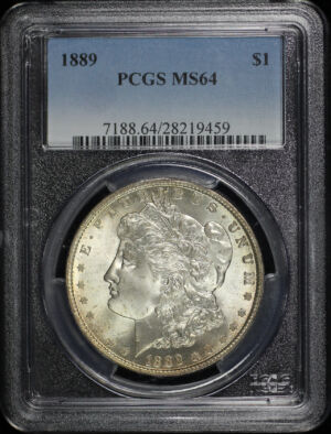 Obverse of this 1889 Morgan Dollar PCGS MS-64