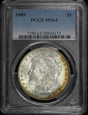 Obverse of this 1889 Morgan Dollar PCGS MS-64