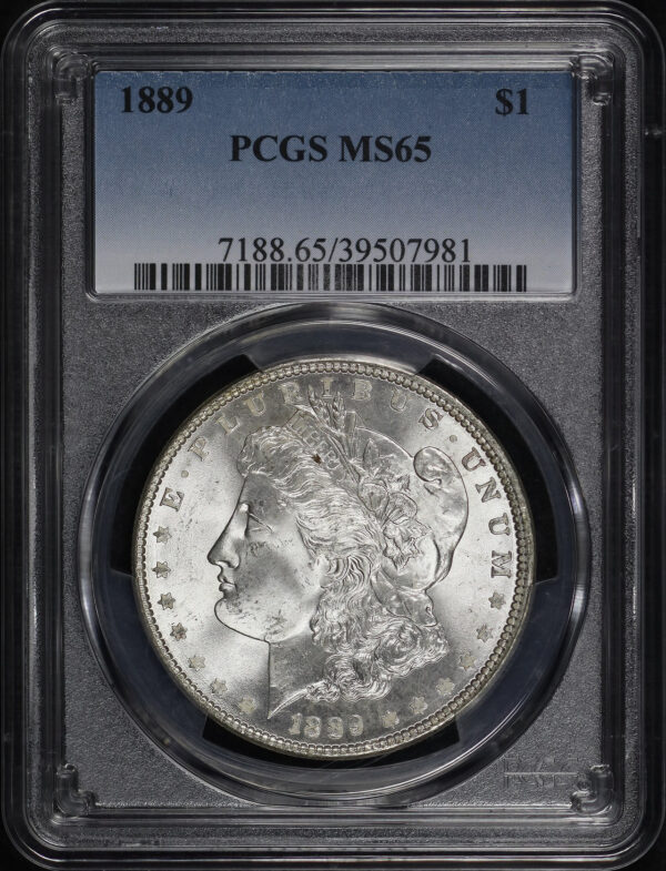 Obverse of this 1889 Morgan Dollar PCGS MS-65