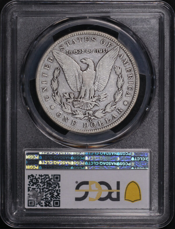 Reverse of this 1889-CC Morgan Dollar PCGS F-12