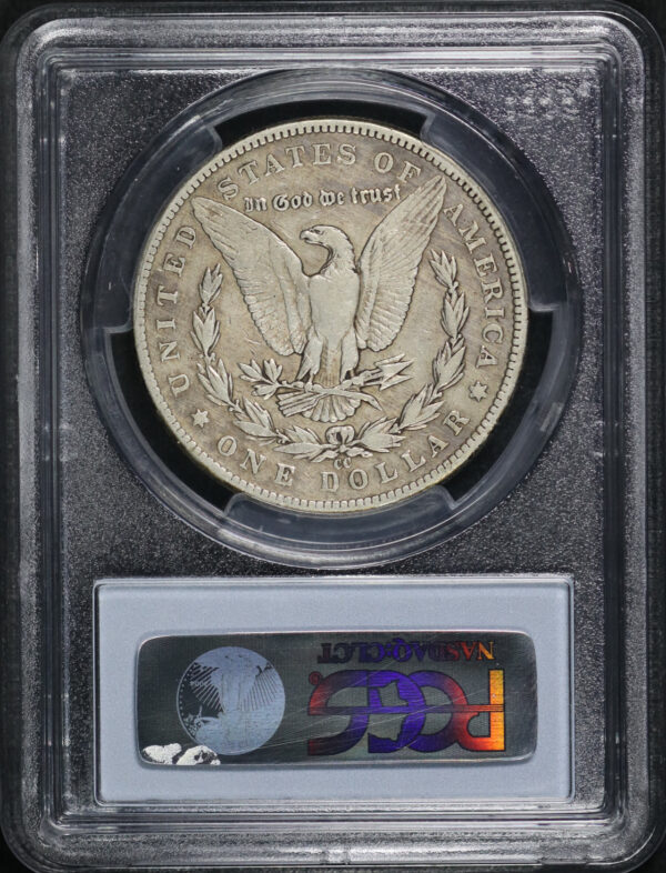 Reverse of this 1889-CC Morgan Dollar PCGS F-15