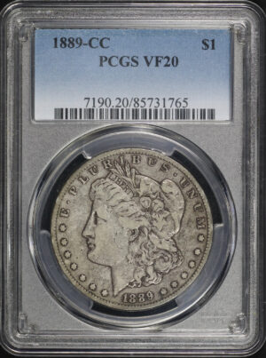 Obverse of this 1889-CC Morgan Dollar PCGS VF-20