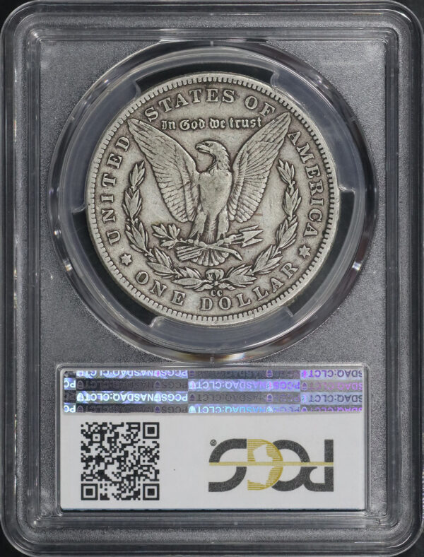Reverse of this 1889-CC Morgan Dollar PCGS VF-25