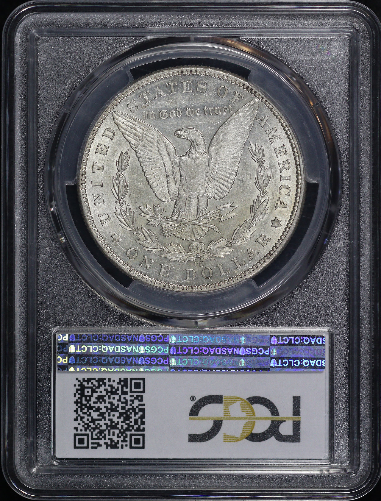 Reverse of this 1889-CC Morgan Dollar PCGS AU-55