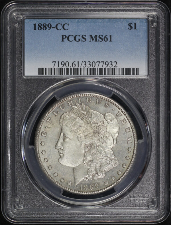 Obverse of this 1889-CC Morgan Dollar PCGS MS-61
