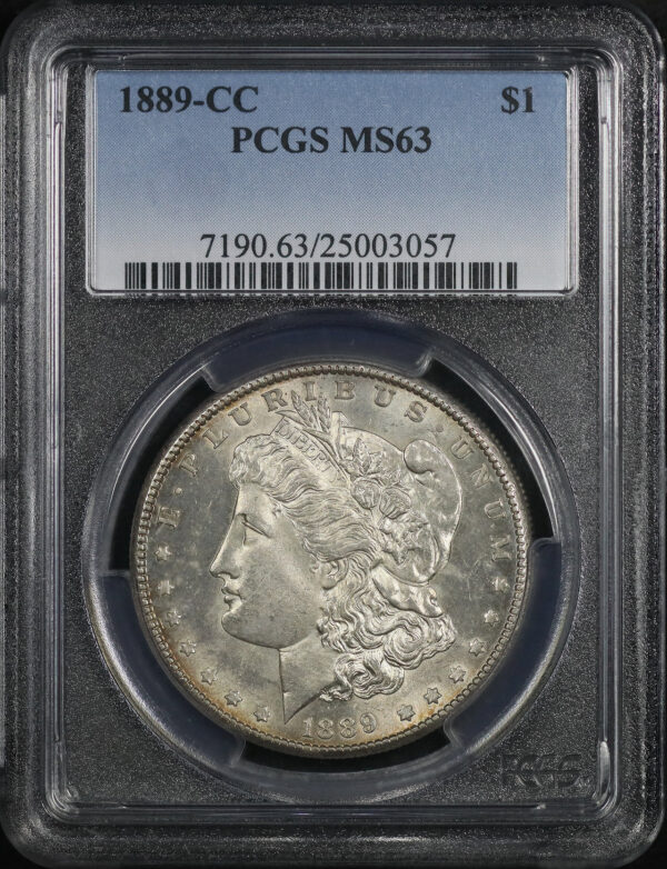 Obverse of this 1889-CC Morgan Dollar PCGS MS-63