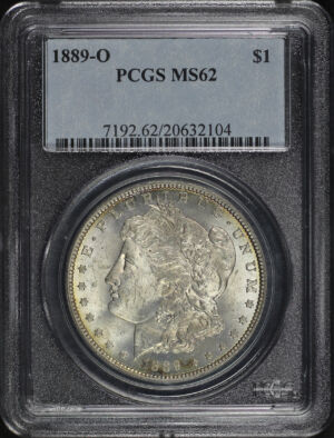 Obverse of this 1889-O Morgan Dollar PCGS MS-62