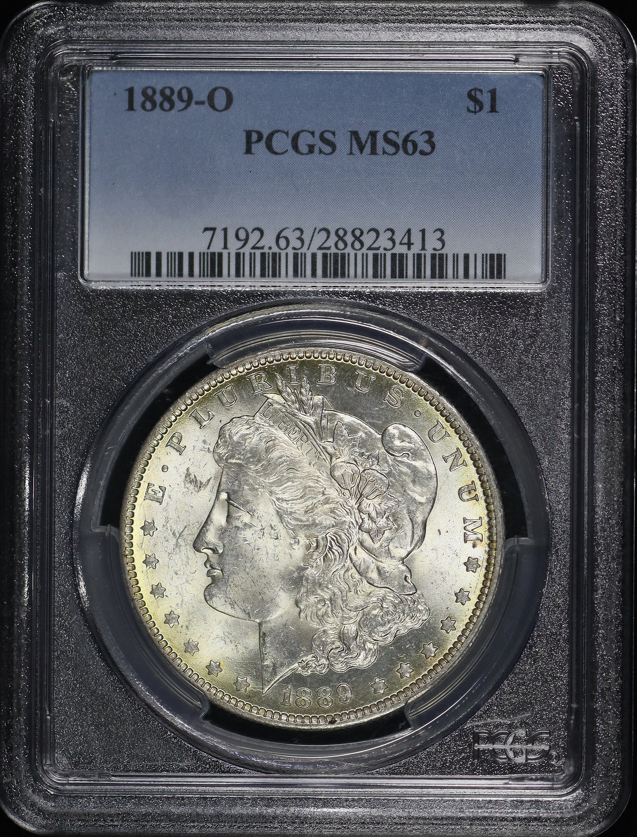 Obverse of this 1889-O Morgan Dollar PCGS MS-63