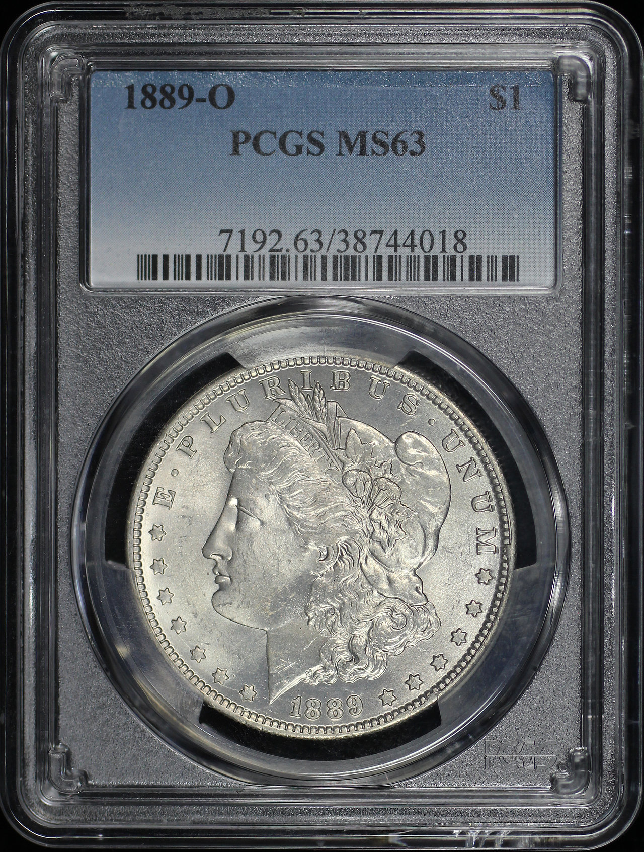 Obverse of this 1889-O Morgan Dollar PCGS MS-63