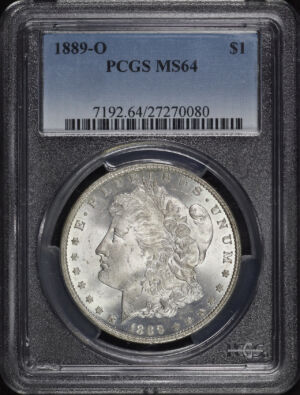 Obverse of this 1889-O Morgan Dollar PCGS MS-64