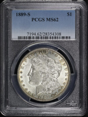 Obverse of this 1889-S Morgan Dollar PCGS MS-62