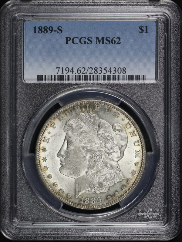 Obverse of this 1889-S Morgan Dollar PCGS MS-62
