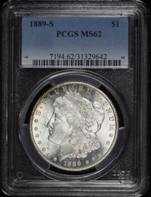 Obverse of this 1889-S Morgan Dollar PCGS MS-62