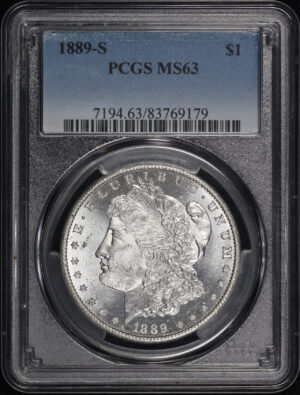 Obverse of this 1889-S Morgan Dollar PCGS MS-63