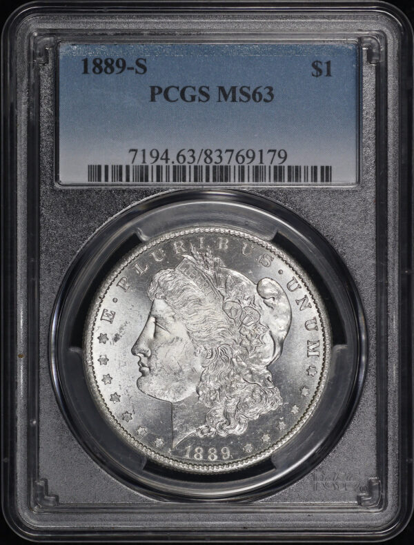 Obverse of this 1889-S Morgan Dollar PCGS MS-63