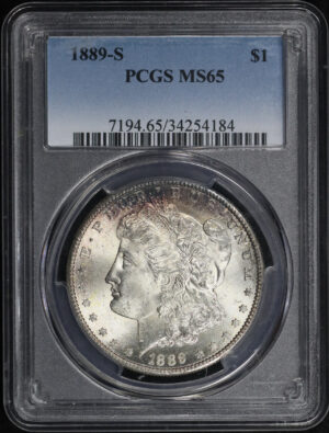Obverse of this 1889-S Morgan Dollar PCGS MS-65