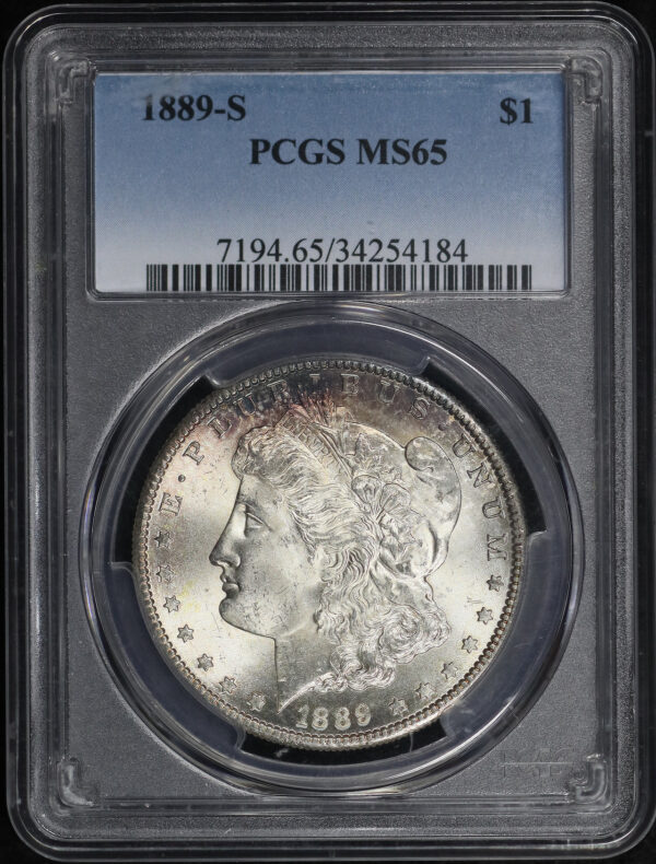Obverse of this 1889-S Morgan Dollar PCGS MS-65