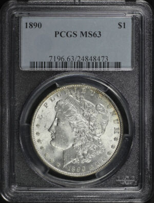 Obverse of this 1890 Morgan Dollar PCGS MS-63