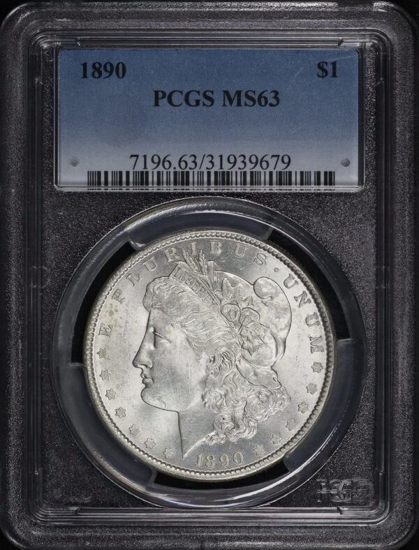 Obverse of this 1890 Morgan Dollar PCGS MS-63