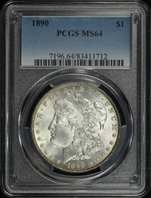 Obverse of this 1890 Morgan Dollar PCGS MS-64