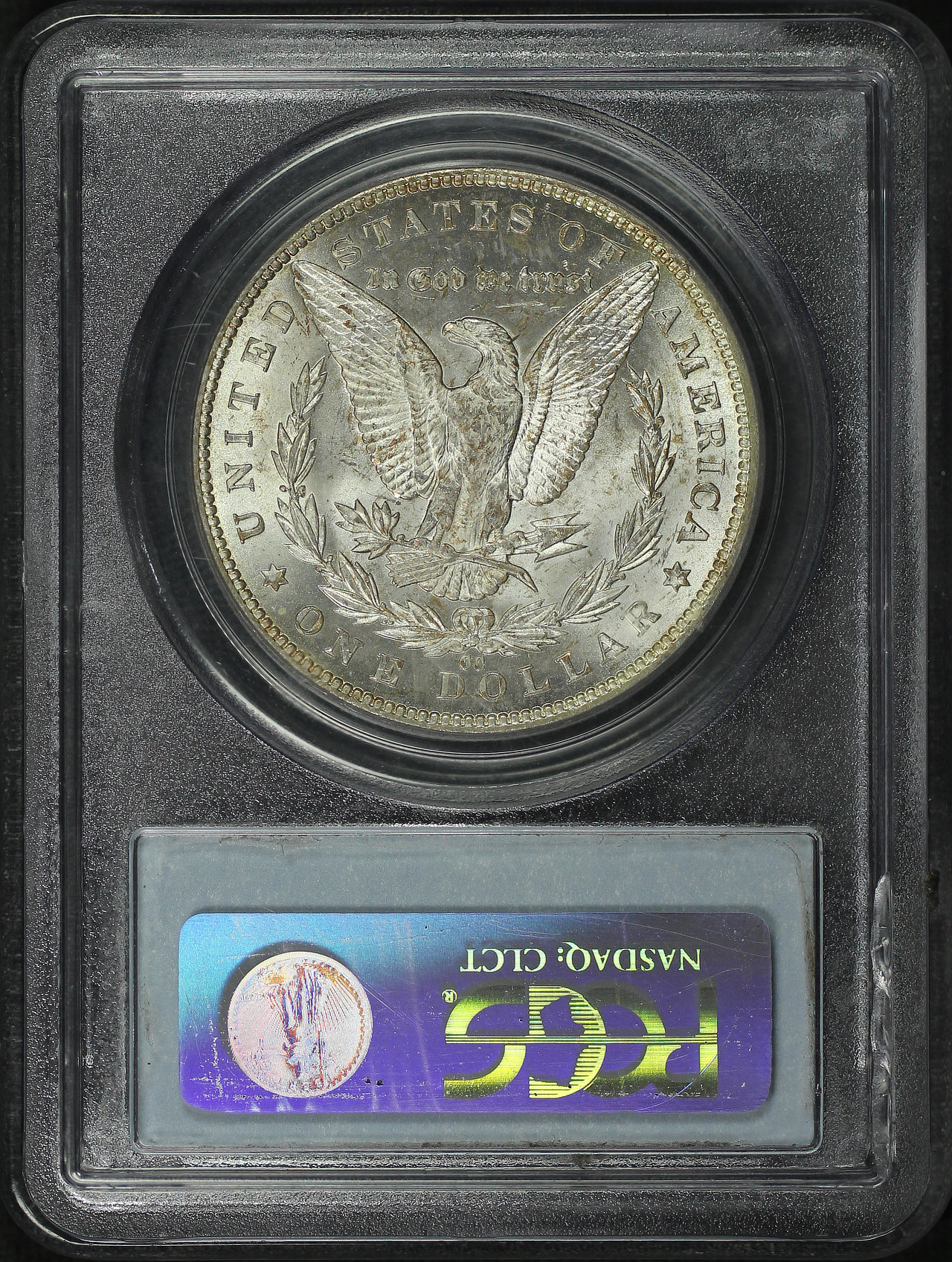 Reverse of this 1890-CC Morgan Dollar PCGS MS-62