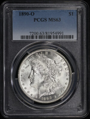 Obverse of this 1890-O Morgan Dollar PCGS MS-63