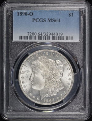 Obverse of this 1890-O Morgan Dollar PCGS MS-64