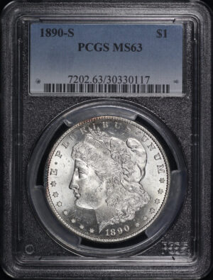 Obverse of this 1890-S Morgan Dollar PCGS MS-63