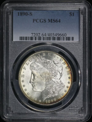Obverse of this 1890-S Morgan Dollar PCGS MS-64
