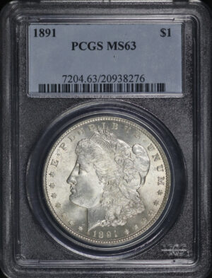 Obverse of this 1891 Morgan Dollar PCGS MS-63