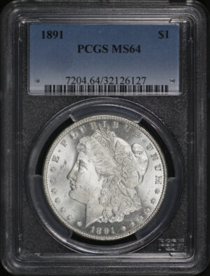 Obverse of this 1891 Morgan Dollar PCGS MS-64