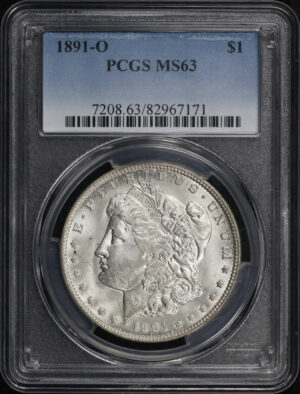 Obverse of this 1891-O Morgan Dollar PCGS MS-63