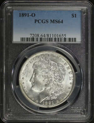 Obverse of this 1891-O Morgan Dollar PCGS MS-64