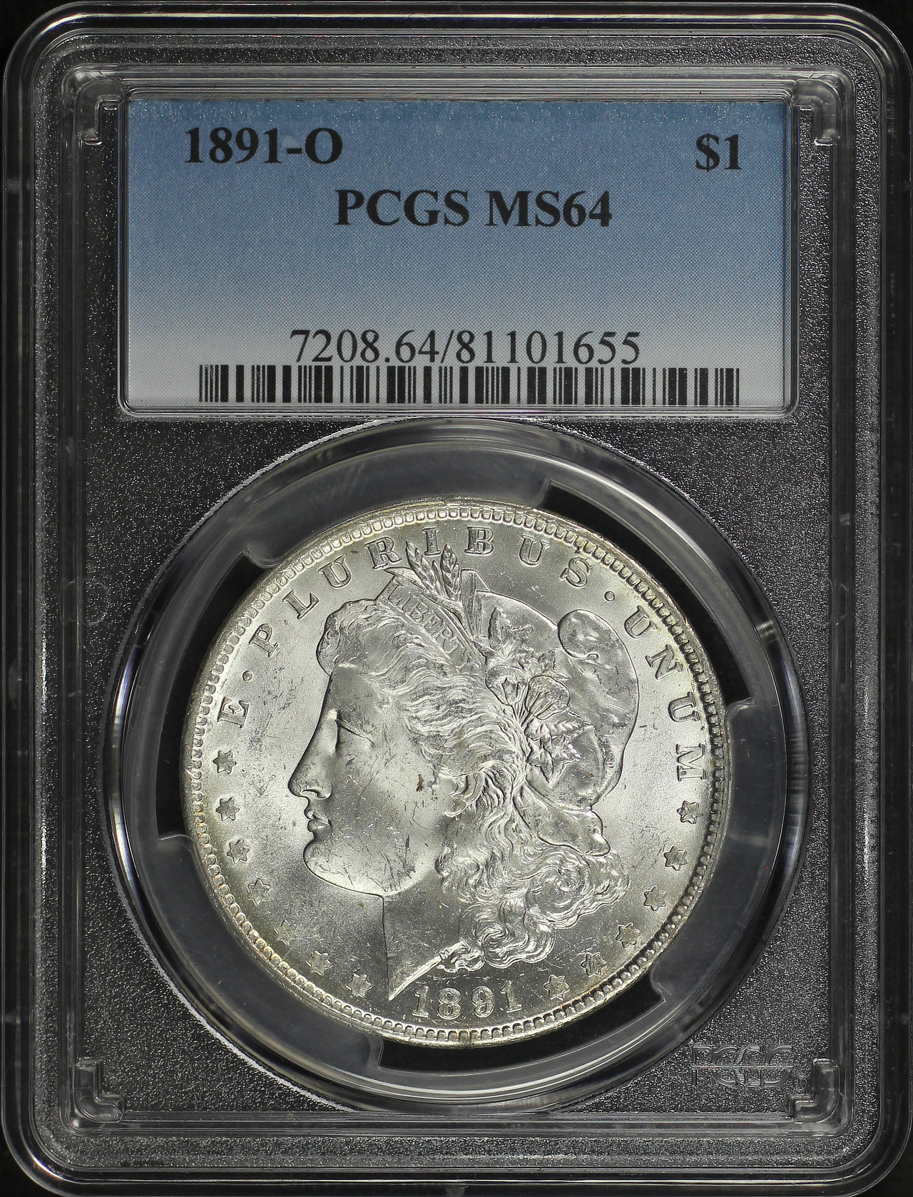 Obverse of this 1891-O Morgan Dollar PCGS MS-64