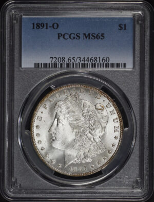 Obverse of this 1891-O Morgan Dollar PCGS MS-65