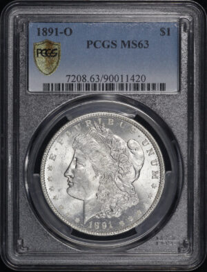 Obverse of this 1891-O Morgan Dollar PCGS MS-63