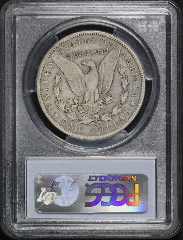 Reverse of this 1892-CC Morgan Dollar PCGS F-12