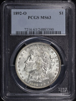 Obverse of this 1892-O Morgan Dollar PCGS MS-63