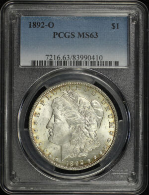 Obverse of this 1892-O Morgan Dollar PCGS MS-63