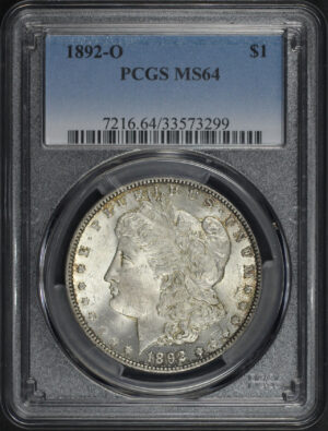Obverse of this 1892-O Morgan Dollar PCGS MS-64