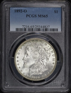 Obverse of this 1892-O Morgan Dollar PCGS MS-65
