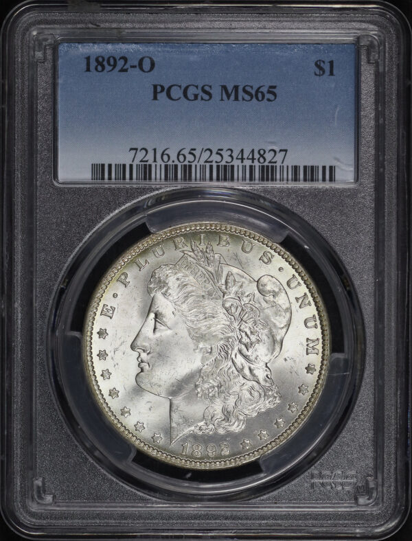 Obverse of this 1892-O Morgan Dollar PCGS MS-65