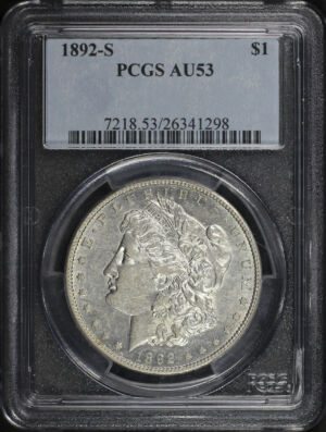 Obverse of this 1892-S Morgan Dollar PCGS AU-53