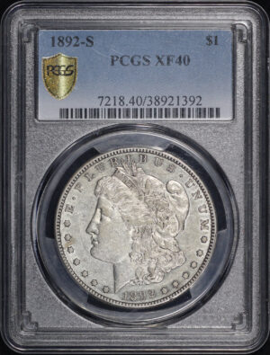 Obverse of this 1892-S Morgan Dollar PCGS XF-40